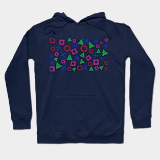 Gamer Pattern PS Symbols Hoodie